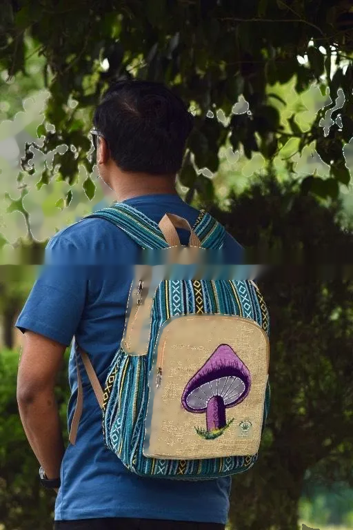 Mushroom printed highly quality hemp bags Nepal